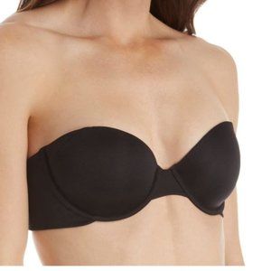 Maiden Form strapless underwire black bra(574)